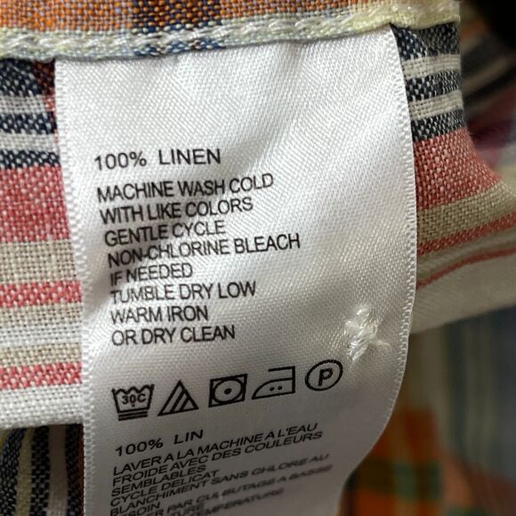 Tommy Bahama Shirt Mens Size XXL 2XL Button Front Long Sleeve Plaid Linen - Picture 5 of 11